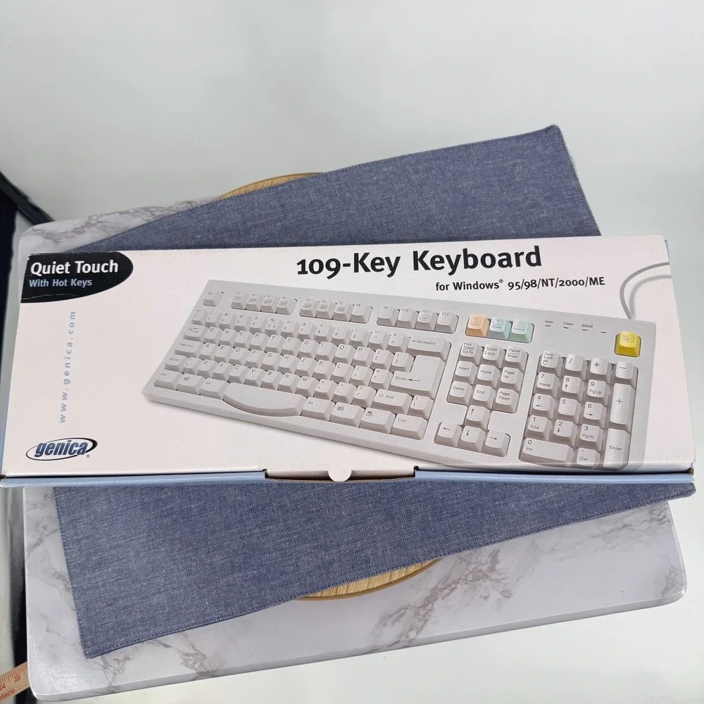 Genica Keyboard Vintage 109-Key Quiet Touch Hot Keys Windows 95/ 98/ NT 2000 ME